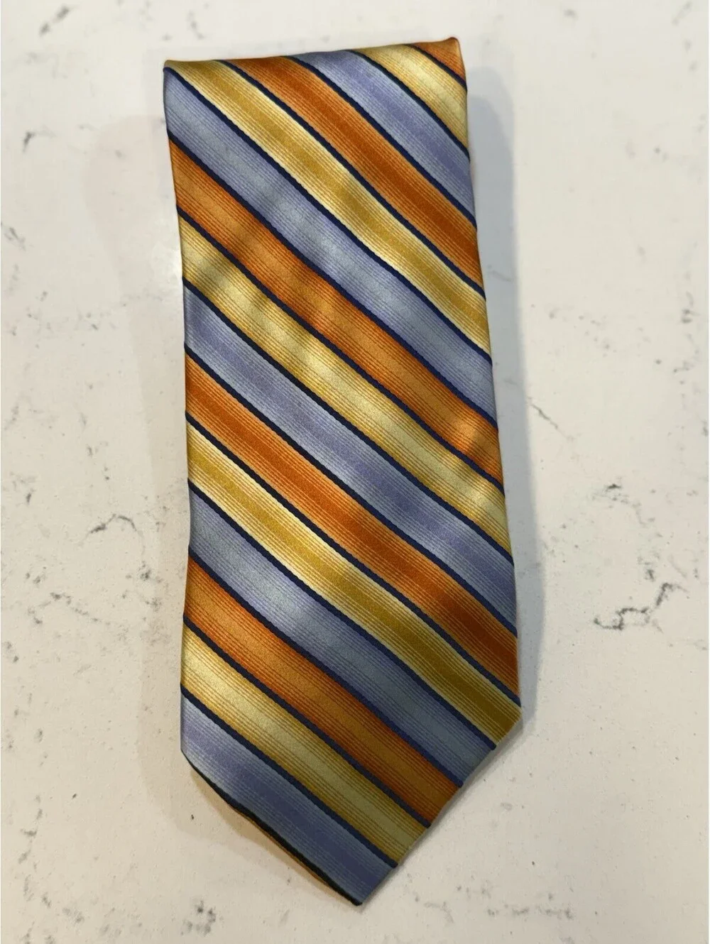 Ted Baker London Men's Silk Tie - Multi-Color Striped - Designer Necktie